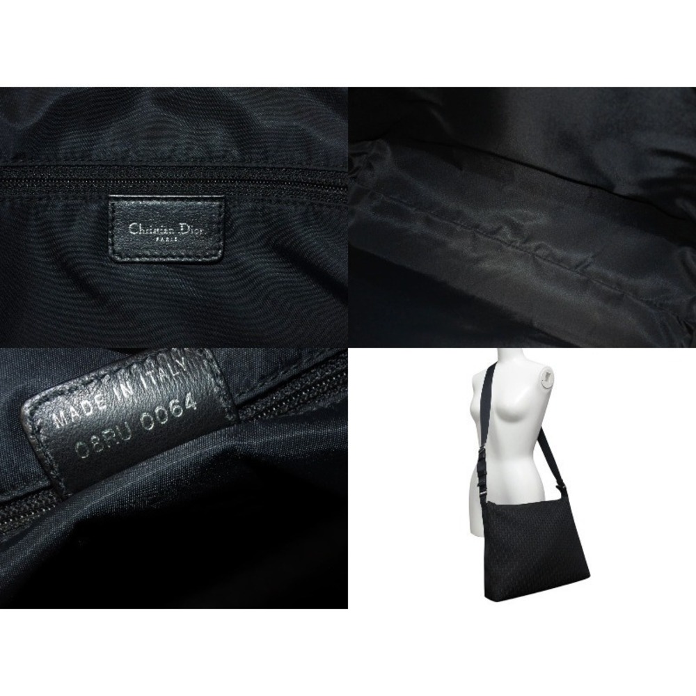 Dior Shoulder Christian Bag Black Trotter Gray - Picture 9 of 9